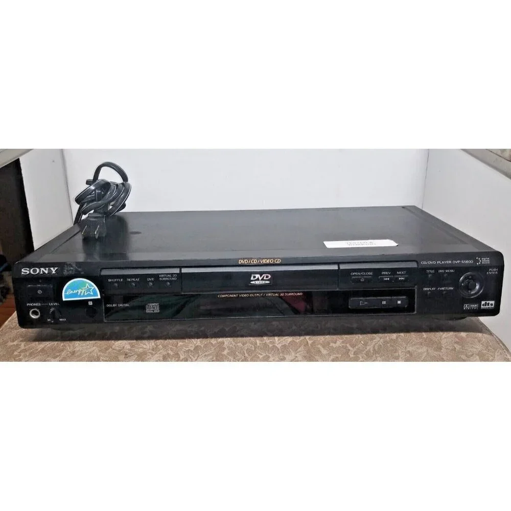 Sony CD/DVD Player DVP-S560D Dolby Digital 5.1 Output Tested WORKS No Remote